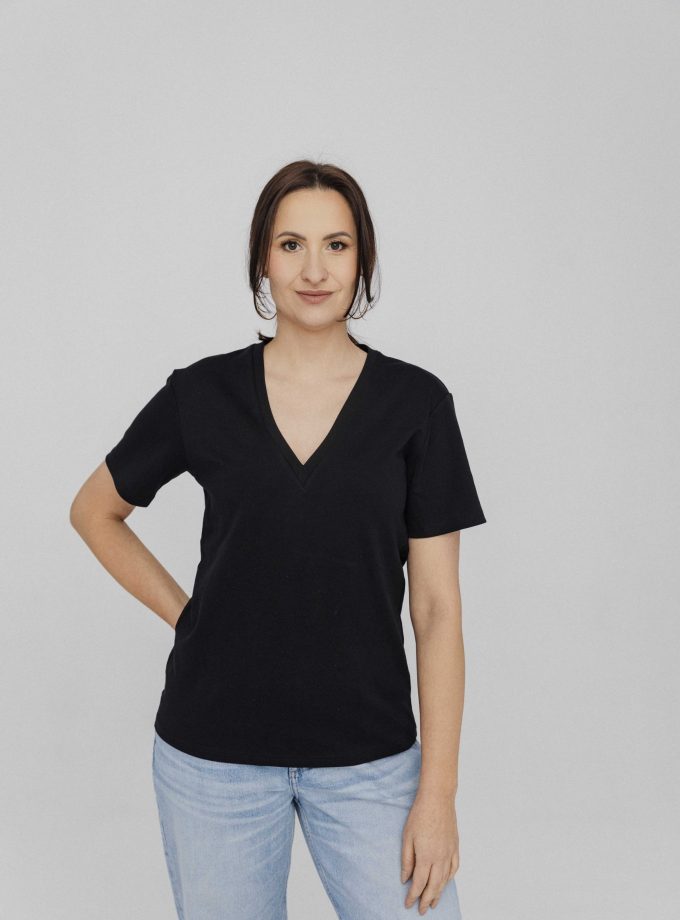 T-shirt Classic V-neck Black