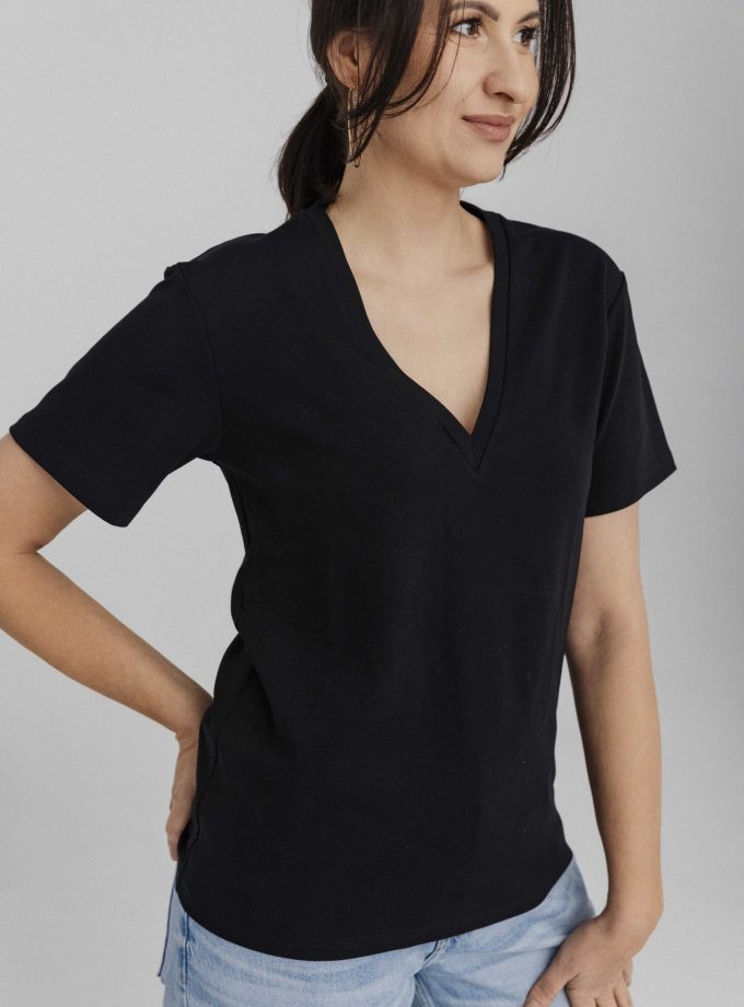 T-shirt Classic V-neck Black